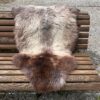 Englisches Lammfell naturbunt vanilleweiss graubraun dunkelbraun XL Unikat – Fell-shop.ch Zürich