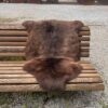 Englisches Lammfell naturbunt intensivbraun samtig weich L Unikat Teddybär – Fell-shop.ch Zürich