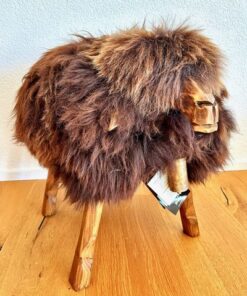 Fellhocker_Schaf-Berti, Lammfell, naturbraun