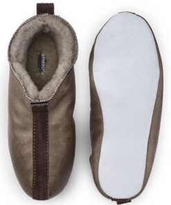 Lammfellhausschuh Herren, Farbe Stone Oiled Antique – Fell-Shop.ch Zürich