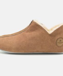 Lammfellhausschuh Kids, Farbe Cognac – Fell-Shop.ch Zürich