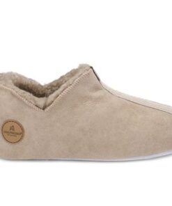 Lammfellhausschuh Damen, Farbe Stone – Fell-Shop.ch Zürich