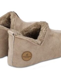 Lammfellhausschuh Damen, Farbe Stone – Fell-Shop.ch Zürich