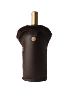 Weinkühler aus Lammfell, Farbe Braun Leder, Fell-shop.ch
