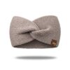 Alpaka Stirnband mit Knoten, Farbe taupe (braun) – Fell-Shop.ch Zürich