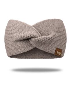 Alpaka Stirnband mit Knoten, Farbe taupe (braun) – Fell-Shop.ch Zürich