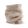 Alpaka Loopschal in feinem Rippstrick, Farbe taupe (braun) – Fell-Shop.ch Zürich