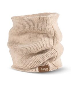 Alpaka Loopschal in feinem Rippstrick, Farbe beige – Fell-Shop.ch Zürich