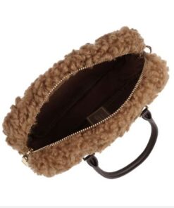 Henkeltasche-choco -curlyLammfell