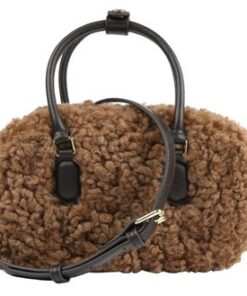 Henkeltasche-choco -curlyLammfell